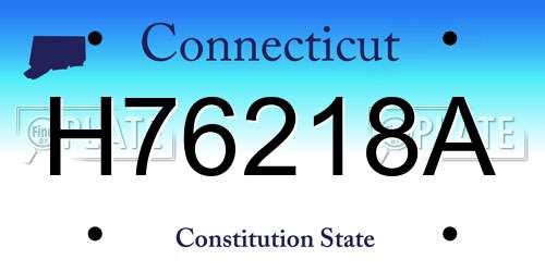 H76218A Connecticut License Plate