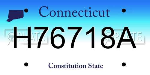 H76718A Connecticut License Plate