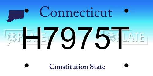 H7975T Connecticut License Plate
