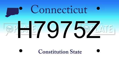 H7975Z Connecticut License Plate