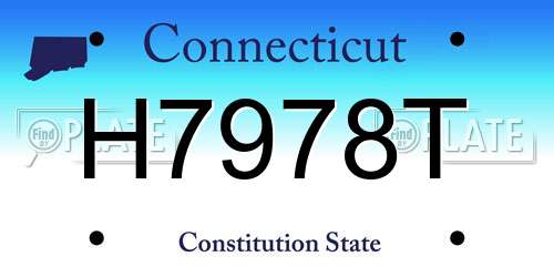 H7978T Connecticut License Plate