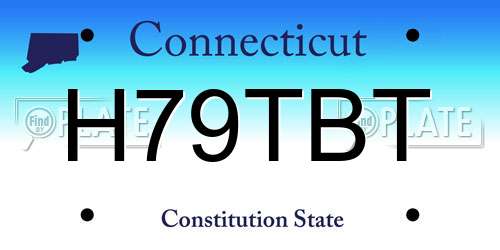 H79TBT Connecticut License Plate