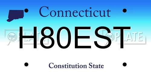 H80EST Connecticut License Plate