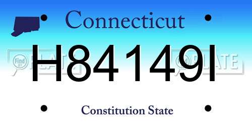 H84149I Connecticut License Plate