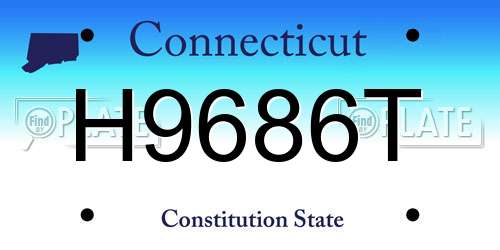 H9686T Connecticut License Plate