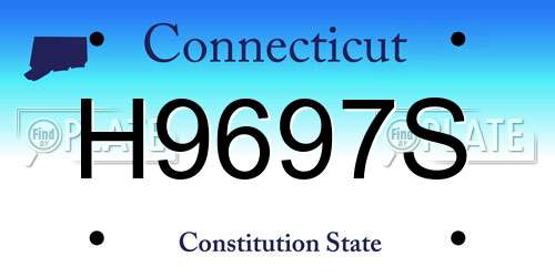 H9697S Connecticut License Plate