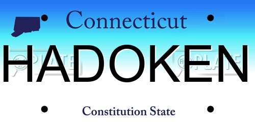 HADOKEN Connecticut License Plate