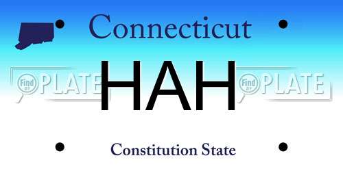 HAH Connecticut License Plate