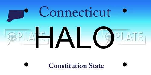 HALO Connecticut License Plate