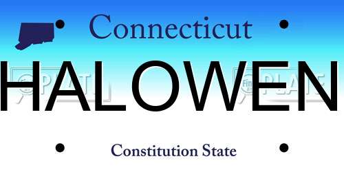 HALOWEN Connecticut License Plate