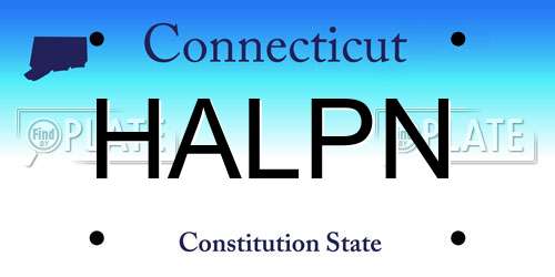 HALPN Connecticut License Plate