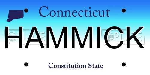 HAMMICK Connecticut License Plate