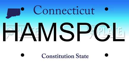 HAMSPCL Connecticut License Plate