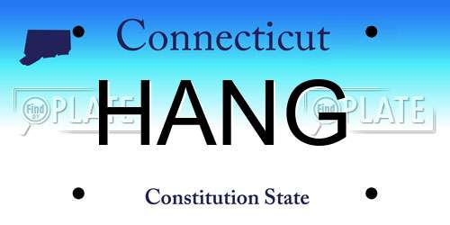 HANG Connecticut License Plate