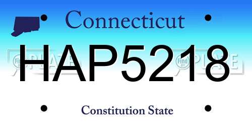 HAP5218 Connecticut License Plate