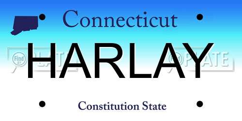 HARLAY Connecticut License Plate