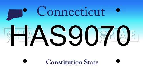 HAS9070 Connecticut License Plate