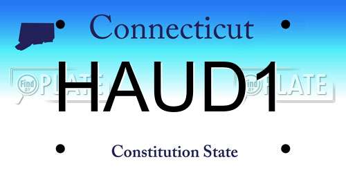 HAUD1 Connecticut License Plate