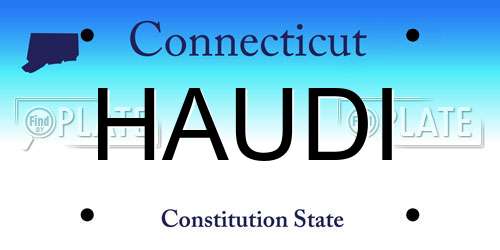 HAUDI Connecticut License Plate