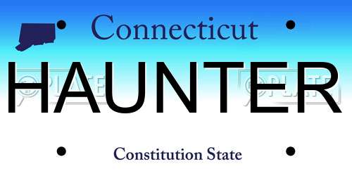 HAUNTER Connecticut License Plate