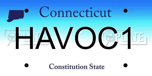 HAVOC1 Connecticut License Plate