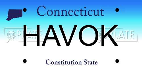 HAVOK Connecticut License Plate