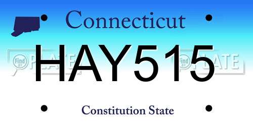HAY515 Connecticut License Plate
