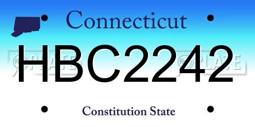 HBC2242 Connecticut License Plate