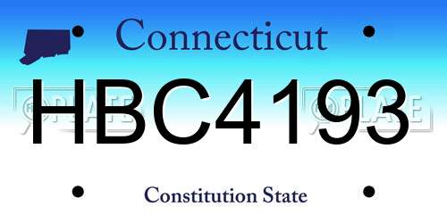HBC4193 Connecticut License Plate