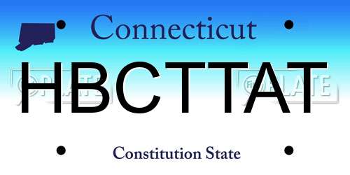 HBCTTAT Connecticut License Plate