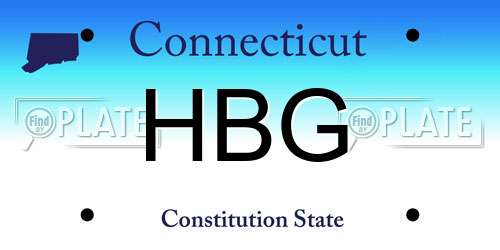 HBG Connecticut License Plate