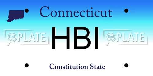 HBI Connecticut License Plate