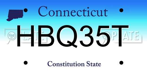 HBQ35T Connecticut License Plate