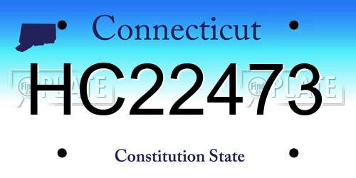 HC22473 Connecticut License Plate