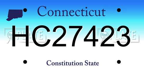 HC27423 Connecticut License Plate