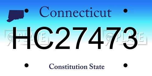 HC27473 Connecticut License Plate