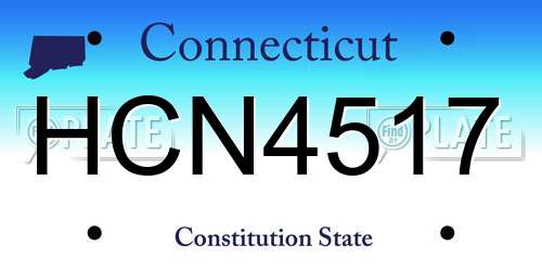 HCN4517 Connecticut License Plate