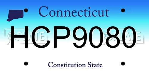 HCP9080 Connecticut License Plate