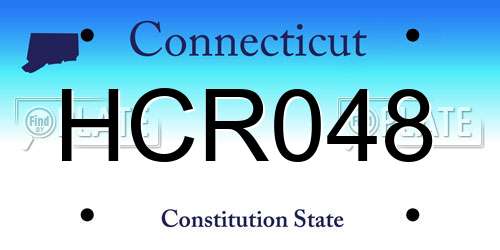 HCR048 Connecticut License Plate