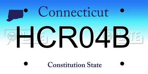 HCR04B Connecticut License Plate