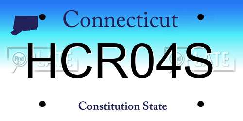 HCR04S Connecticut License Plate