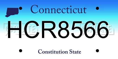 HCR8566 Connecticut License Plate