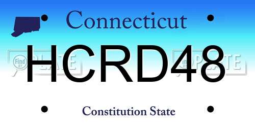 HCRD48 Connecticut License Plate