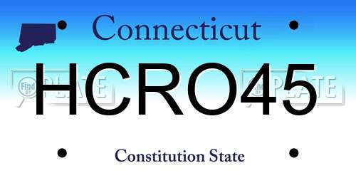 HCRO45 Connecticut License Plate