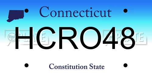 HCRO48 Connecticut License Plate