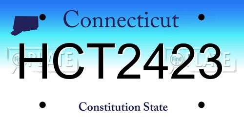 HCT2423 Connecticut License Plate