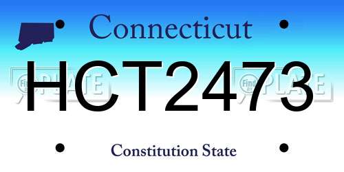 HCT2473 Connecticut License Plate