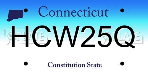 HCW25Q Connecticut License Plate