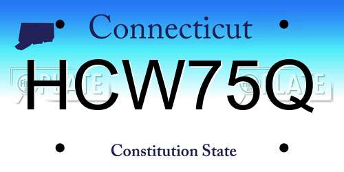 HCW75Q Connecticut License Plate