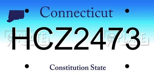 HCZ2473 Connecticut License Plate